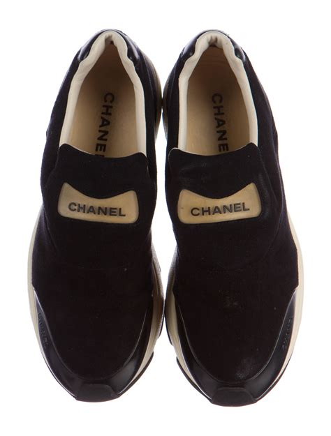 slip on sneakers chanel|chanel suede sneakers.